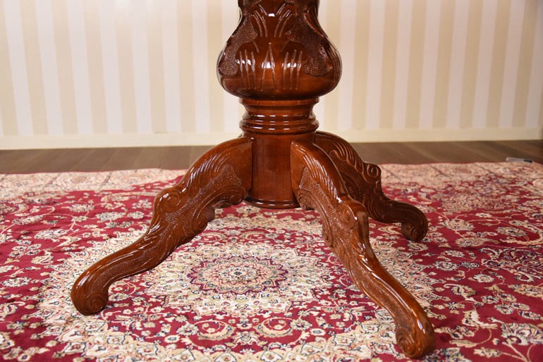 イタリア製 ルネッサンスItalia 象嵌 猫脚135cmテーブル･シックエレガントバージョン