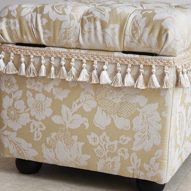 ヨーロピアン アンティーク調 収納付き スツール 画像7