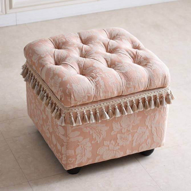 ヨーロピアン ロココ調 姫系 収納付き スツール 画像3