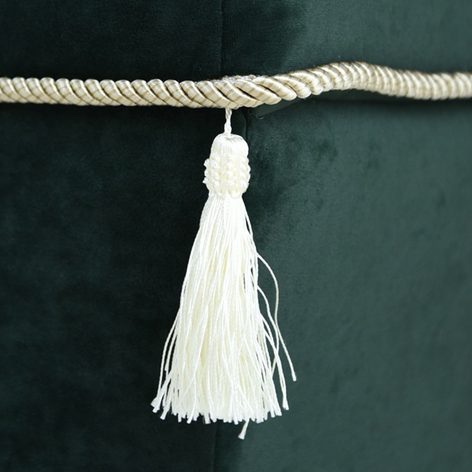 アンティーク調 クラシック ベルベット タッセル付 スツール 画像7