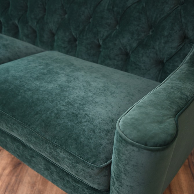 アンティーク調 ヨーロピアン 3人掛けソファ 3Pソファ ベルベット 画像6