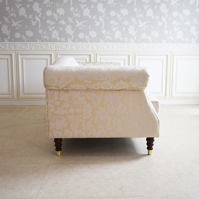 ヨーロピアン クラシック ロココ調 3人掛けソファ 3Pソファ 画像3