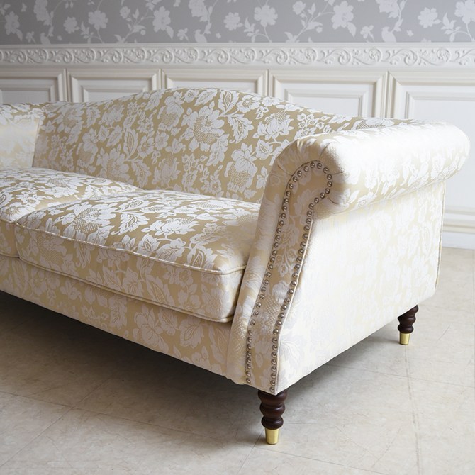 ヨーロピアン クラシック ロココ調 3人掛けソファ 3Pソファ 画像6