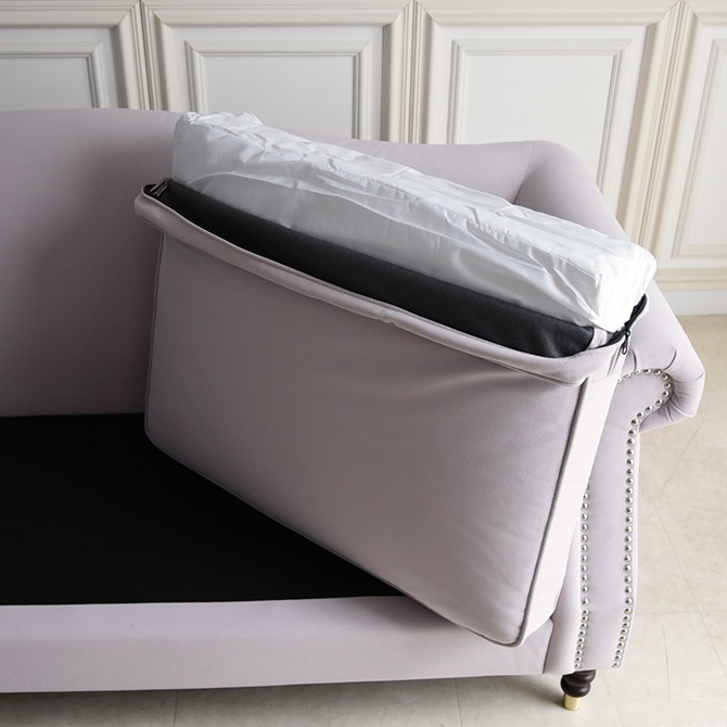 ヨーロピアン クラシック ロココ調 3人掛けソファ 3Pソファ ベルベット 画像8