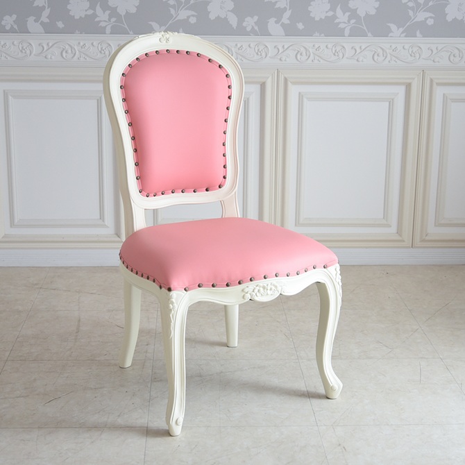 ロココ調 アントワネット ダイニングチェア エモーションピンク