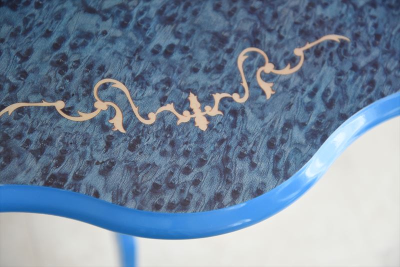 イタリア製 ルネッサンスItalia 象嵌colorコーヒーテーブル・ブルー