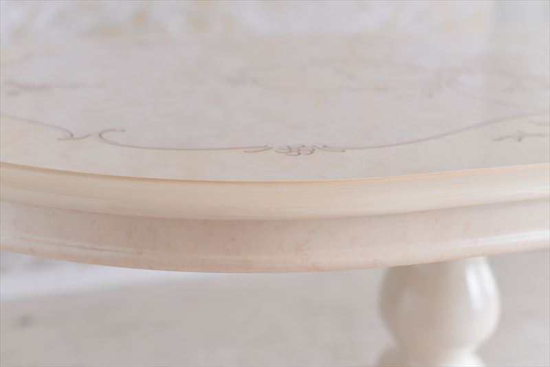 イタリア製 Saltarelliドルチェローザ エレガント ダイニングテーブル145cm マーブルホワイト